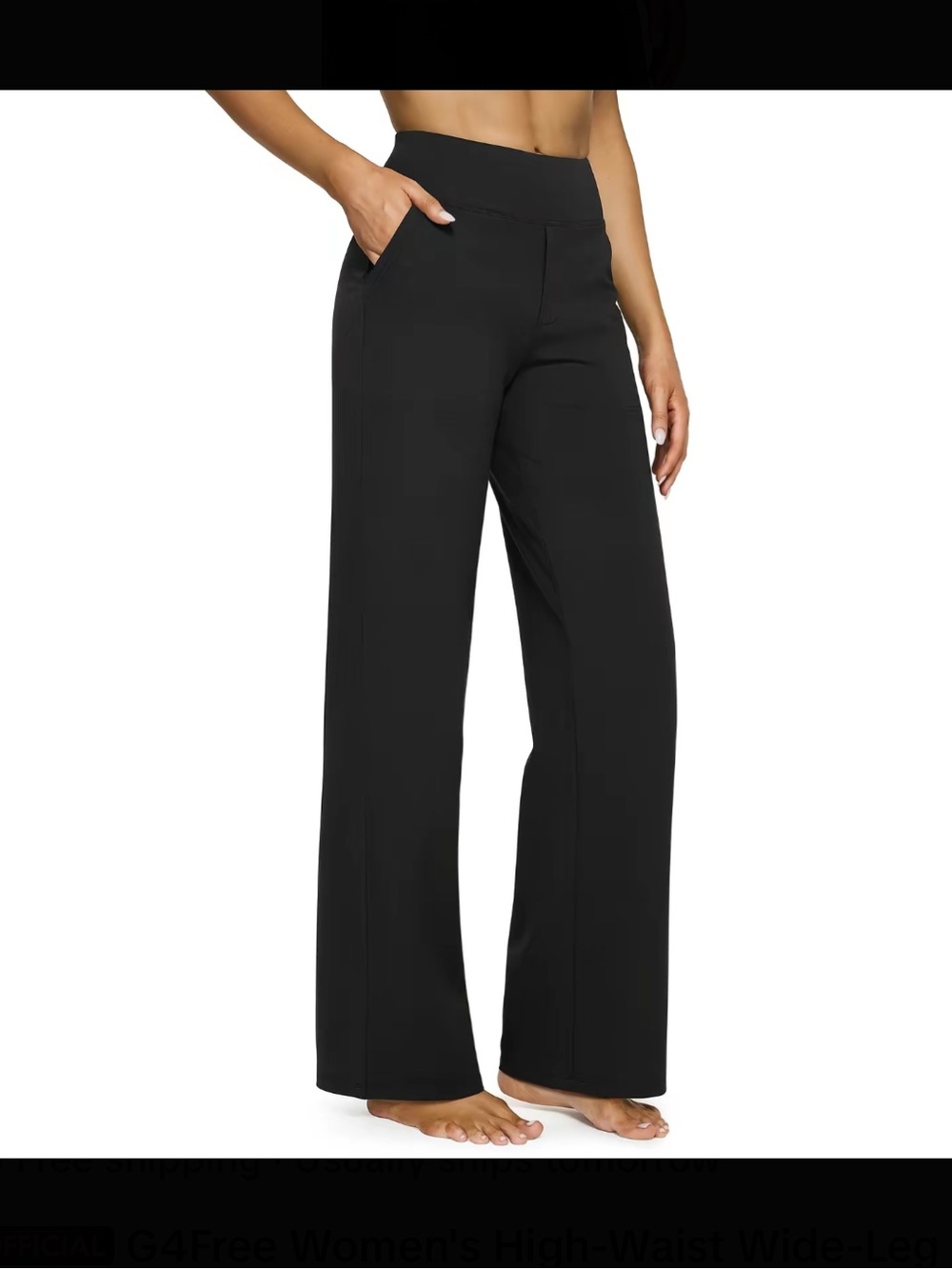 G4Free Woman’s High-Waist Wide-Leg Yoga Pants - Picture 2 of 9